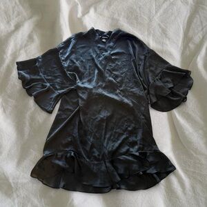 Victoria's Secret Black Satin Robe